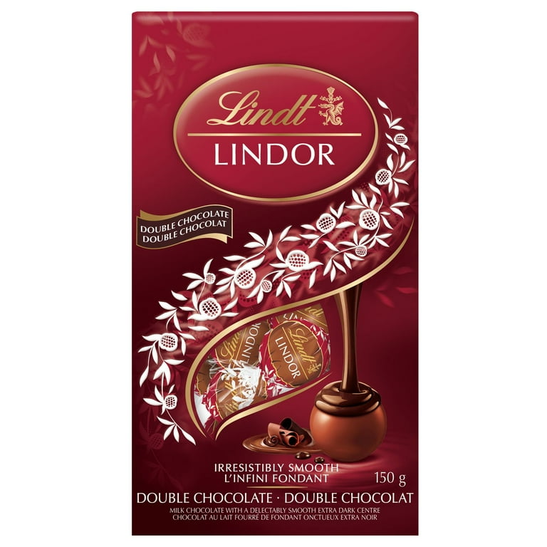 Lindt LINDOR Double Chocolate Truffles, 150-Gram Bag, Exp:2026/10