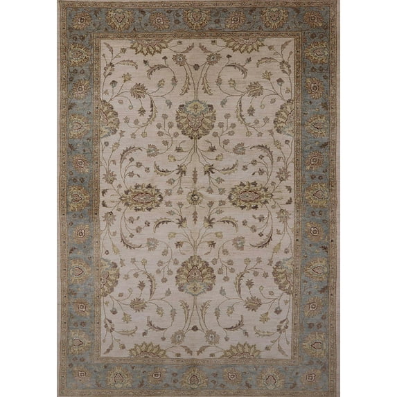 Ahgly Company Indoor Rectangle Mid-Century Modern Camel Brown Oriental Area Rugs, 7' x 9'