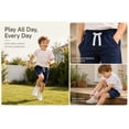 thumbnail image 6 of HILEELANG Toddler Boys' Cotton Shorts 3-Pack with Pockets, Grey/Black/Olive Green, Size 5 Years, 6 of 11