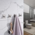 thumbnail image 3 of 1 gancho para toallas autoadhesivo de acero inoxidable, ideal para baño, inodoro, cocina, oficina, plateado, 3 of 5