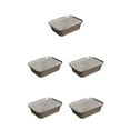 thumbnail image 2 of mmirethe Pack of 10 Aluminum Foil Pans Kitchen Supplies One Time Take-out Containers Rectangle Food Container Home Tools Single-use Pan 20*15*8cm 5Set, 2 of 6