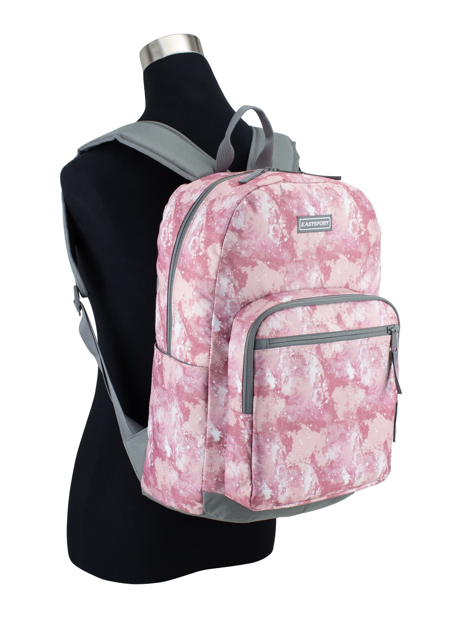 Eastsport Unisex 17" Backpack & Lunch Box 2-Piece Set, Pink Galaxy