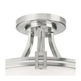 thumbnail image 4 of Possini Euro Design Deco Modern Ceiling Light Semi Flush Mount Fixture 16" Wide Brushed Nickel 2-Light White Marbleized Glass Bowl for Bedroom Kitchen, 4 of 7