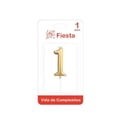 thumbnail image 1 of Vela Cumpleaños Prichos Icasi Color Dorado No. 1, 1 of 2
