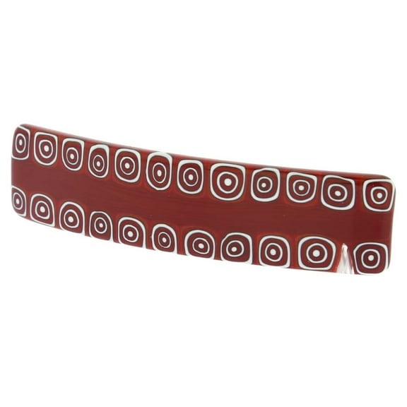 GlassOfVenice Murano Glass Millefiori Hair Clip - Red