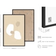 thumbnail image 3 of Haus and Hues Neutral Wall Art Minimalist Wall Decor Abstract Wall Art Geometric Modern Wall Art Abstract Wall Decor Abstract Art Prints Mid Century Art Floating Ovals and Objects (Framed Black 24x36), 3 of 6