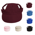 thumbnail image 3 of Dog Baseball Cap Pet Hats with Ear Holes for Small Medium and Large Dogs, Comfortable Pet Sun Hat with Adjustable Strap Red S, 3 of 7