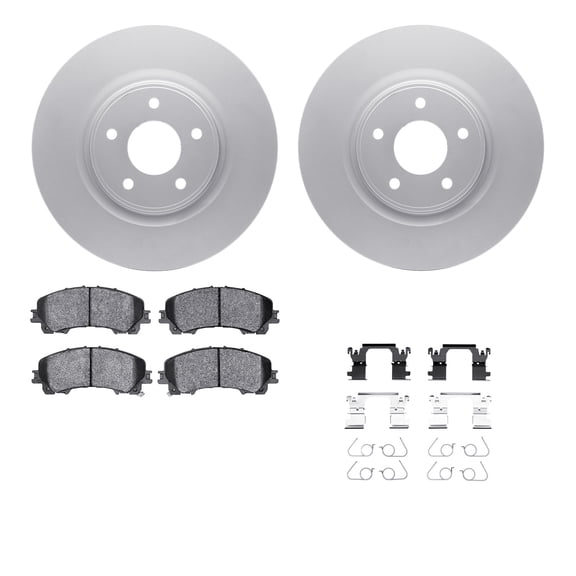 Dynamic Friction Company Front Geospec Brake Rotors with 5000 Advanced Brake Pads includes Hardware 4512-67150