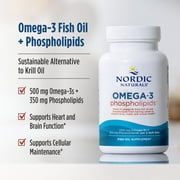 Nordic Naturals Omega-3 Phospholipids Softgels, Unflavored, Non-GMO, 60 Ct
