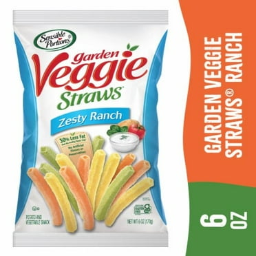 Sensible Portions Zesty Ranch Garden Veggie Straws Chips-6 oz