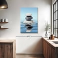thumbnail image 3 of Elephant Stock Zen Ripples Wall Art - Vertical Canvas Wall Art - Living Room Wall Decor - Wellness Canvas - Blue And Gray Decor - 26" x 39", 3 of 8