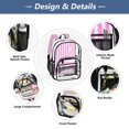 thumbnail image 5 of Ttyddzy Clear Backpack Heavy Duty PVC Transparent Backpack for College Workplace, Pink-white Stripes, 5 of 8