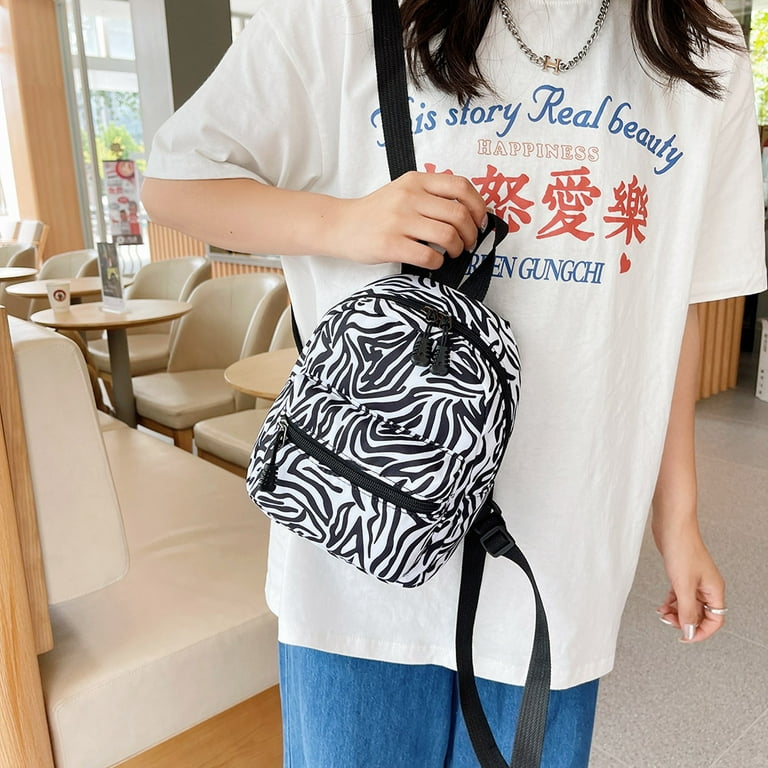 Funnybeans Mini Backpack Girls Cute Small Backpack Purse for Women Teens Kids School Travel Shoulder Purse Bag (Zebra), Kids Unisex