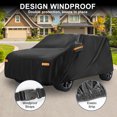 thumbnail image 3 of Unique Bargains Car Cover Aluminum Film Outdoor Full Car Cover All Weather Waterproof Protection with Driver Door Zipper Black for Kia Soul, 3 of 6