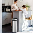 thumbnail image 6 of iTouchless Stainless Steel Sensor Trash Can w/AbsorbX Odor Control 13 Gal Silver IT13RCB, 6 of 7