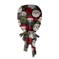 thumbnail image 4 of Wutalume Christmas Print Adjustable Work Beanie, Casual Washable Skull Cap for Women, Perfect for Nurse, Chef, or Salon, Ponytail Friendly,Deep Red, 4 of 6