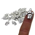 thumbnail image 2 of 30 Piezas De Aleación De Plata Cabeza Diy Colgante Artesanía Resultados Joyería Salvador Colgantes de colgantes de collar, 2 of 10