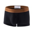 thumbnail image 2 of Men's Boxer Briefs 1Pcs Soft And Breathable Solid Color Men's Cotton Underwear Boxer Briefs Black XXL, 2 of 3