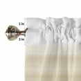 thumbnail image 5 of Hokiten Rod Pocket Curtain Valance, Beige White Stripes Farmhouse Window Valance for Living Room, Bedroom, Kitchen Farmhouse Modern Gradient Lines 60"W x 18"L, 5 of 8