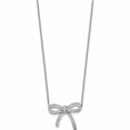 thumbnail image 3 of Stainless Steel Polished Crystal Bow 16.25In With 1.75In Ext Necklace Made In China -Jewelry By Sweet Pea, 3 of 8