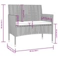 thumbnail image 4 of vidaXL 16 Piece Garden Lounge Set with Cushions Poly Rattan Black, 4 of 5