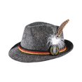 thumbnail image 1 of wonima02 German Hats for Oktoberfest Grey Bavarian Alpine Cap, 1 of 1