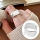 thumbnail image 2 of Anillo de banda ancha hecho a mano Chunky Declaración Anillos Ajustable Boho Pulgar Anillo, 2 of 5