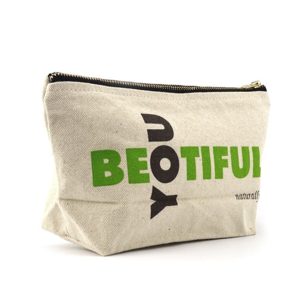 Makeup Bag Extra Large Washable Canvas Cosmetics Pouch With Zipper