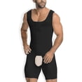 thumbnail image 1 of Men Shapewear Full Body Shaper Compression Slimming Tummy Control Bodysuit1pcs-black, 1 of 5