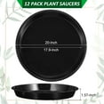 thumbnail image 2 of 20 Inch Plastic Plant Saucer Plant Tray for Pots Round Plant Dish Plant Drip Trays for Indoor Outdoor, Black 12 Pack, 2 of 7
