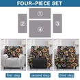 thumbnail image 5 of Yuyamidu Sugar Skull Reclining Chair Covers 4 Pieces Breathable Recliner Covers That Stay in Place Non Slip Lazyboy Cover for Recliner Chair Gift for Friends, 5 of 8