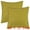 Yellow, variant on Unique Bargains 2 Pcs Cotton Decorative Throw Pillow Cover with Tassel Trim for Couch Bed Yellow 18" x 18"