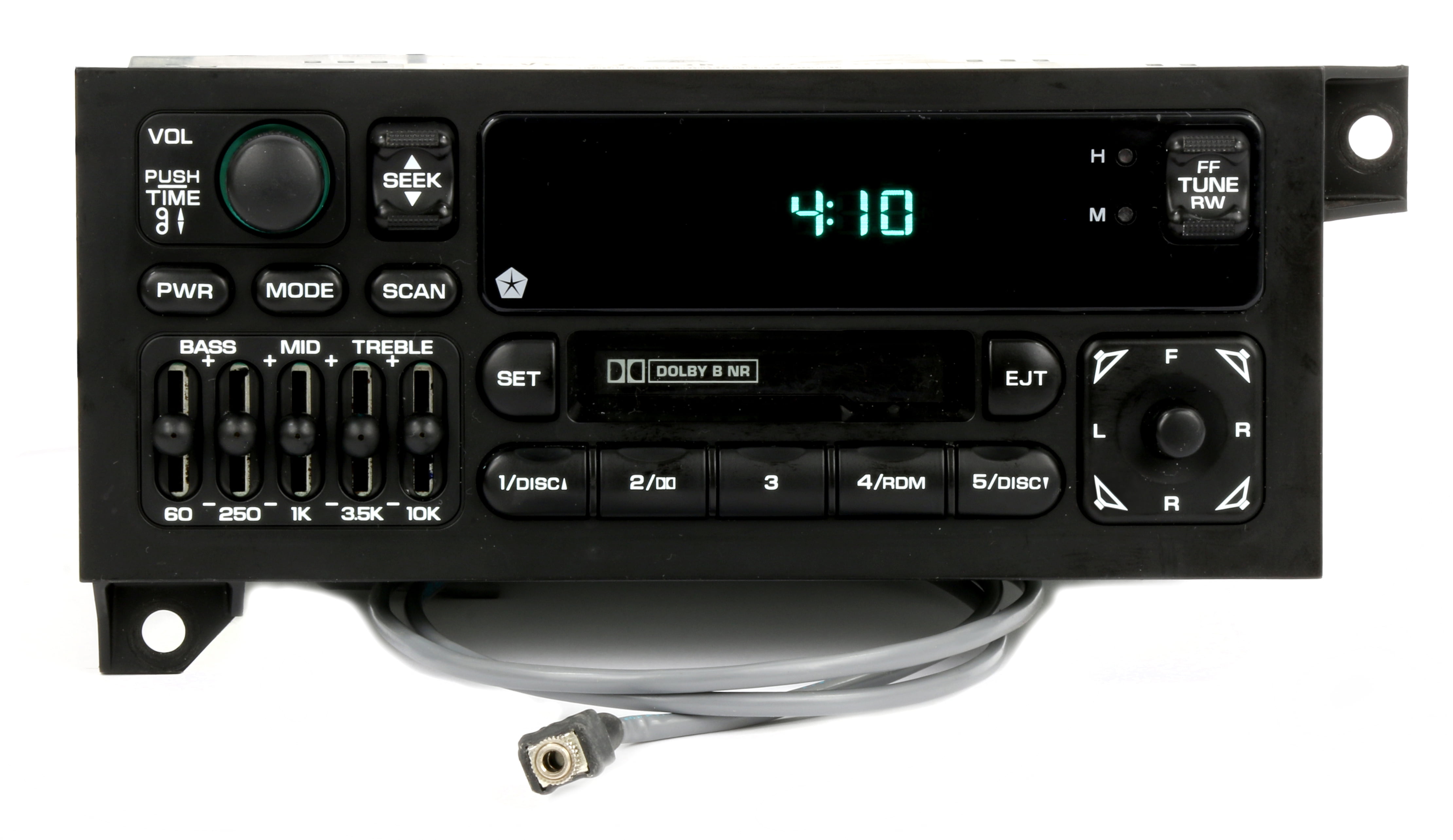 Dodge Chrysler 84-02 Radio 5 Band AMFM Cassette Aux on Pig Upgrade  P04704386AC - Refurbished