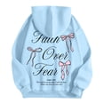 thumbnail image 7 of Puliio Women's Oversized Pullover Hoodie Bow Graphic Print Soft Long Sleeve Pocket Sweatshirt, 7 of 7