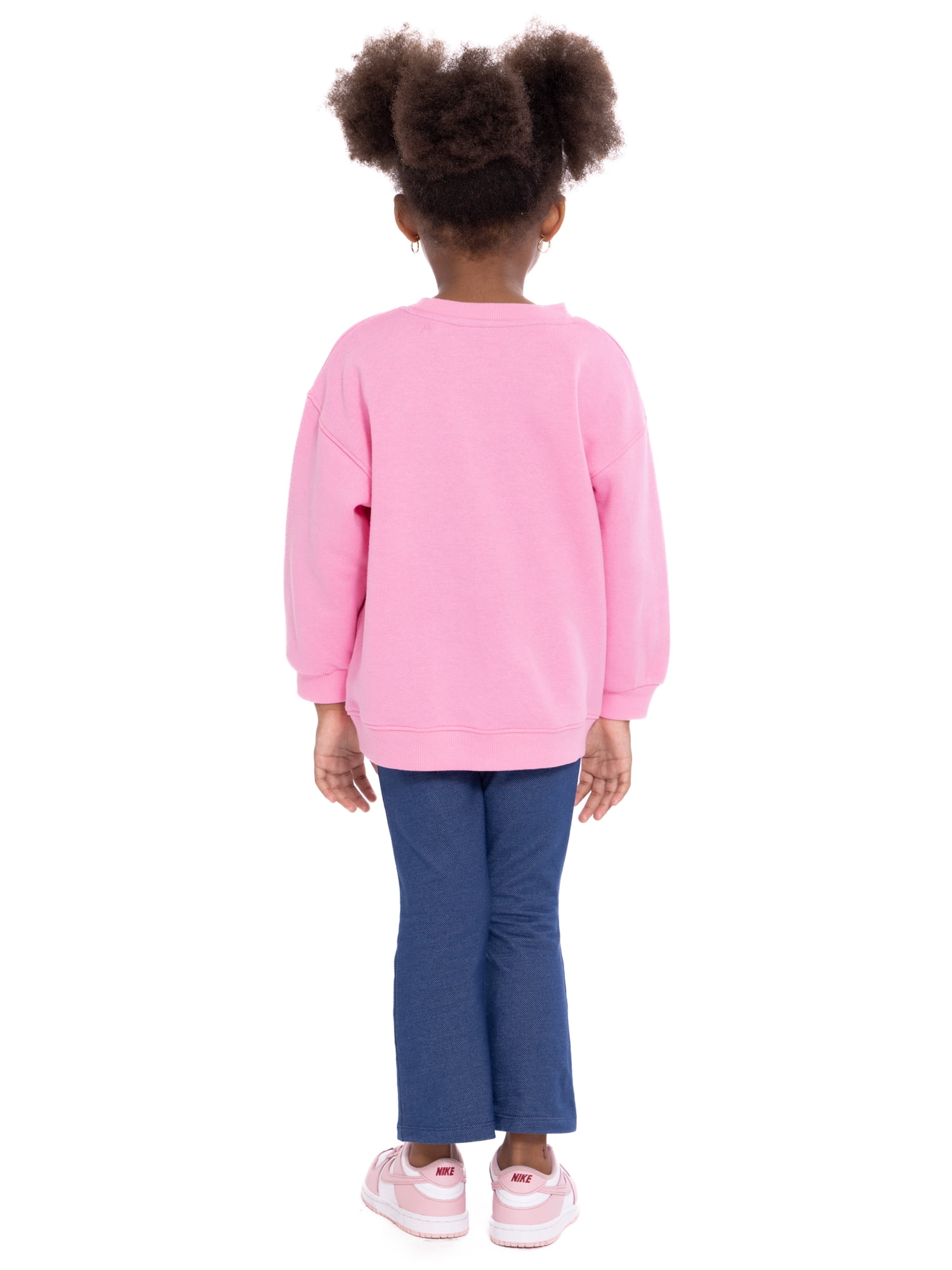 Ms. Rachel Toddler Girls Long Sleeve Graphic Print Sweatshirt and Matching Flare Leggings Set, 2-Piece, Sizes 12M-5T