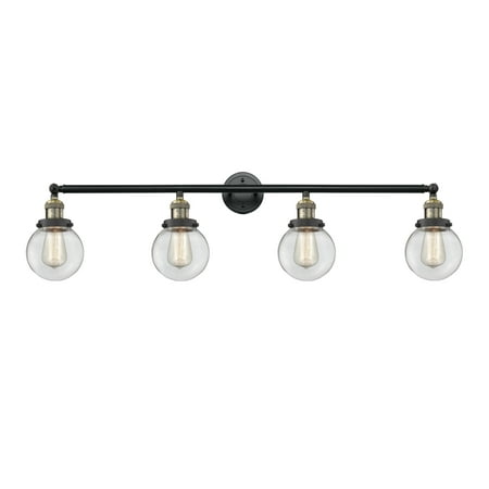 

Innovations 215-BAB-S-G202-6 Beacon 4 Light Bath Vanity Light part of the Franklin Restoration Collection Black Antique Brass