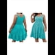 thumbnail image 3 of Vestido Holgado de Talla Grande para Mujer, con Hombros Descubiertos, Elegante, Liso, Azul , Talla 5XL, 3 of 7