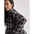 thumbnail image 1 of Camisa Vintage de manga larga para mujer, camisa a cuadros de gran tamaño, moda de otoño e invierno, camisa holgada con solapa y bolsillo, blusa ajustada de estilo coreano, 1 of 5