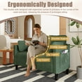 thumbnail image 6 of CQSXDA 48 Inch Soft Loveseat Couch Featuring Cushions And Storage Pocket, For Home & Office Spaces, Dark Green, 6 of 15