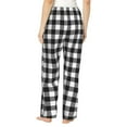 thumbnail image 3 of Xecao Black White Plaid Women's Straight Lounge Pajama Pants: The Epitome of Relaxed Sleepwear, 3 of 9