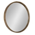 thumbnail image 1 of Kate and Laurel Hutton Round Decorative Wood Frame Wall Mirror, 30 Inch Diameter, Natural Rustic, 1 of 5