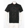 thumbnail image 3 of Linjinx Unisex Men's Classic Chef Coat Jackets Double-breasted Kitchen Chef Uniforms Shirts Top Black Short Sleeve L, 3 of 7
