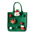 thumbnail image 5 of Christmas Handbag Cartoon Santa Felt Spacious Sturdy Tote for Xmas Shopping, 5 of 7