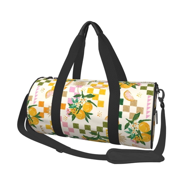 Balery Fruit Bolsa de Gimnasio para Mujeres y Hombres, Bolsa de Viaje Impermeable, Bolsa de Fin de Semana con Compartimento para Zapatos y Bolsillo Húmedo