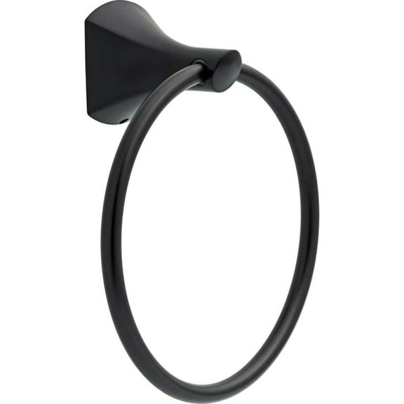 Delta Pierce Wall Mount Towel Ring in Matte Black