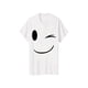 thumbnail image 1 of Camiseta unisex con emoji de guiño divertido, camiseta con gráfico de cara sonriente, cómoda camiseta de manga corta de algodón, un bonito atuendo informal esencial en blanco, L, 1 of 6