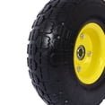 thumbnail image 3 of CQSXDA Heavy-Duty Flat free PU foam Tire and Wheel - 4.10/3.50-4", 10" Diameter, 5/8" Axle Bore Hole, 2.2" Offset Hub and Double Sealed Bearings for Hand Trucks Replacement, 3 of 9