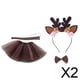 thumbnail image 1 of 2 Diademas De Tutú De Reno Con Cola Y Pajarita, Disfraz De Ciervo Y Cola Larga Para Baile De Graduación Con Flor, 1 of 8