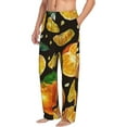 thumbnail image 2 of Easygdp Tangerine Men's Pajama Pant, Sleep Elastic Waistband Lounge Pants - Small, 2 of 9