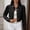 Black, variant on Olyvenn Womens Lapel Puff Sleeve Fashion Denim Jacket, Cropped Button Front Dual Chest Pockets Slim Fit for Downtown Trips Coffee Runs Blue XS